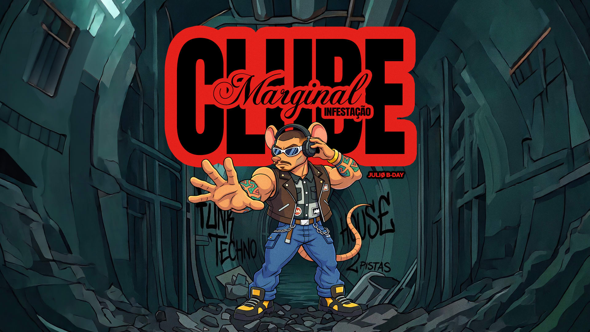 Clube Marginal: Infestação (B-Day Juliø) C/ Entropia (Sp) Cover