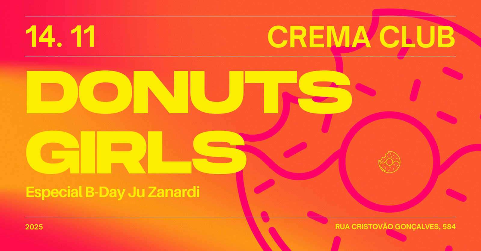 Donuts.Fest Girls Especial B-Day Ju Zanardi | 14.11 Cover