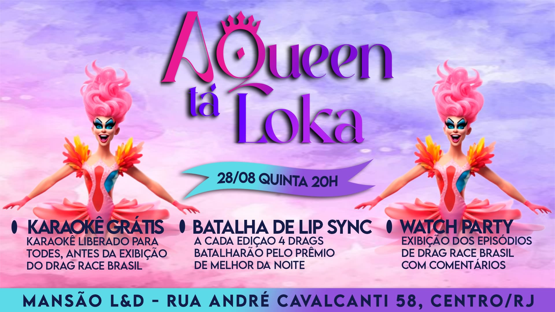 A Queen Tá Loka 28/08 Batalha De Lipsync + Watch Party Cover