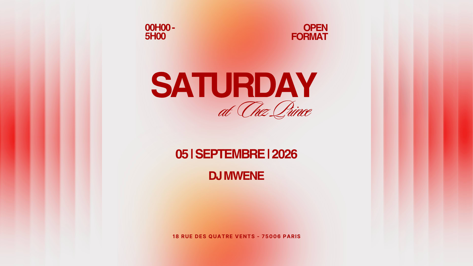 Samedi Chez Prince - Paris 6 Cover