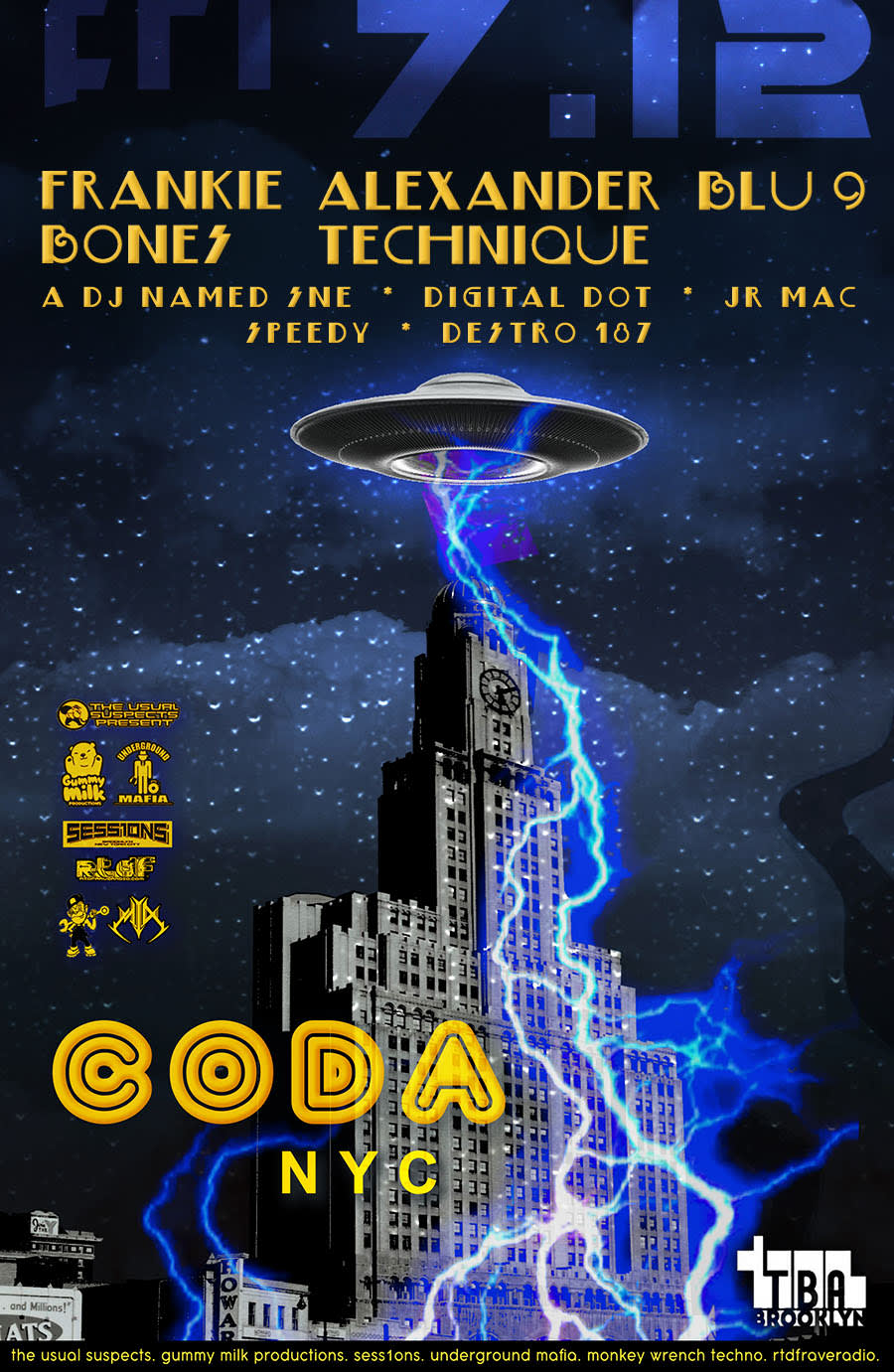Coda: Frankie Bones, Alexander Technique, Blu 9, Sne Cover