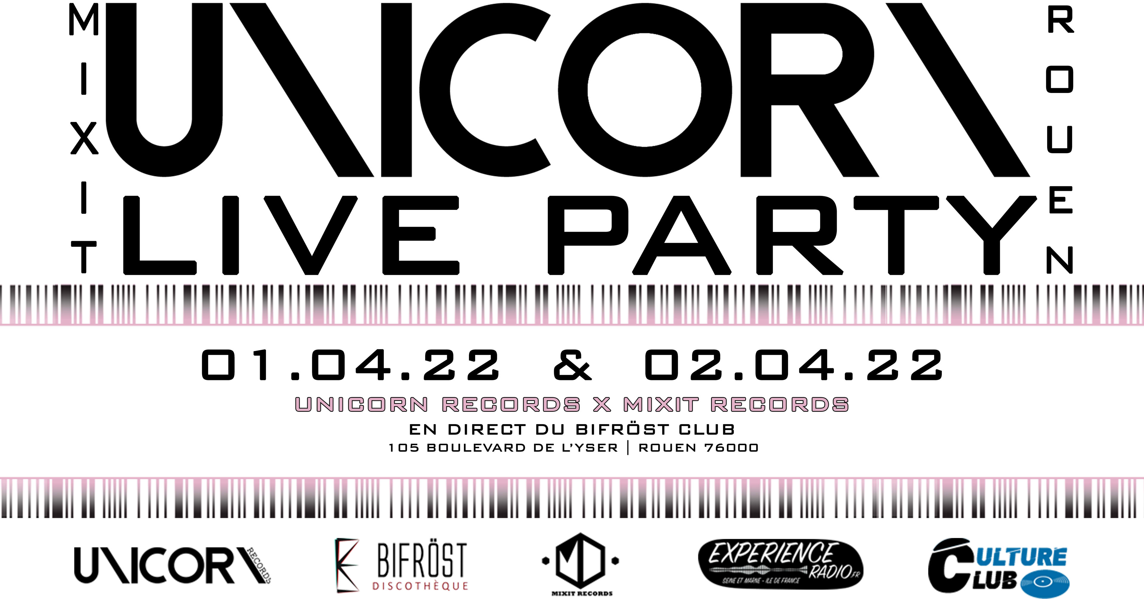 Unicorn Live Party [With Mixit Records] #002 - Rouen Edition - Day 1 Cover