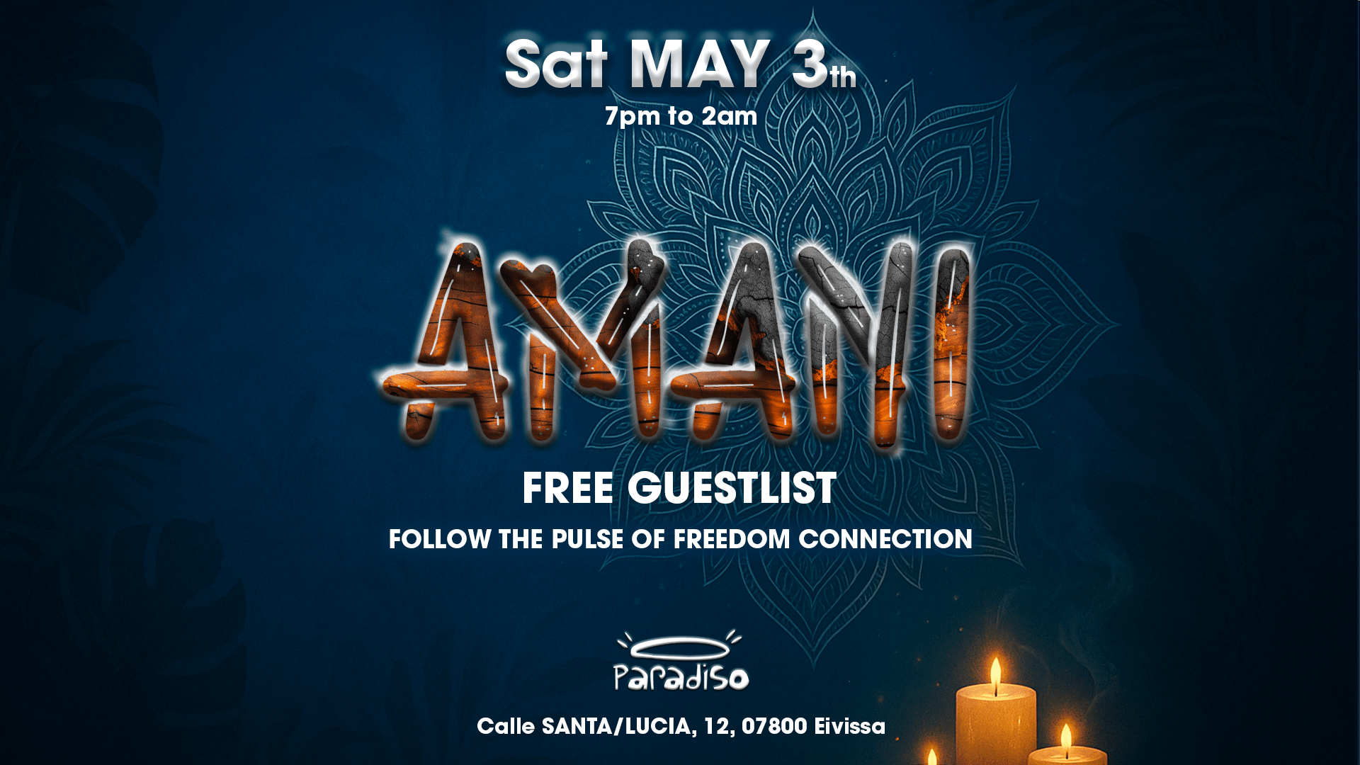 Amani 3th May 2025 Rooftop Paradisio Ibiza Cover
