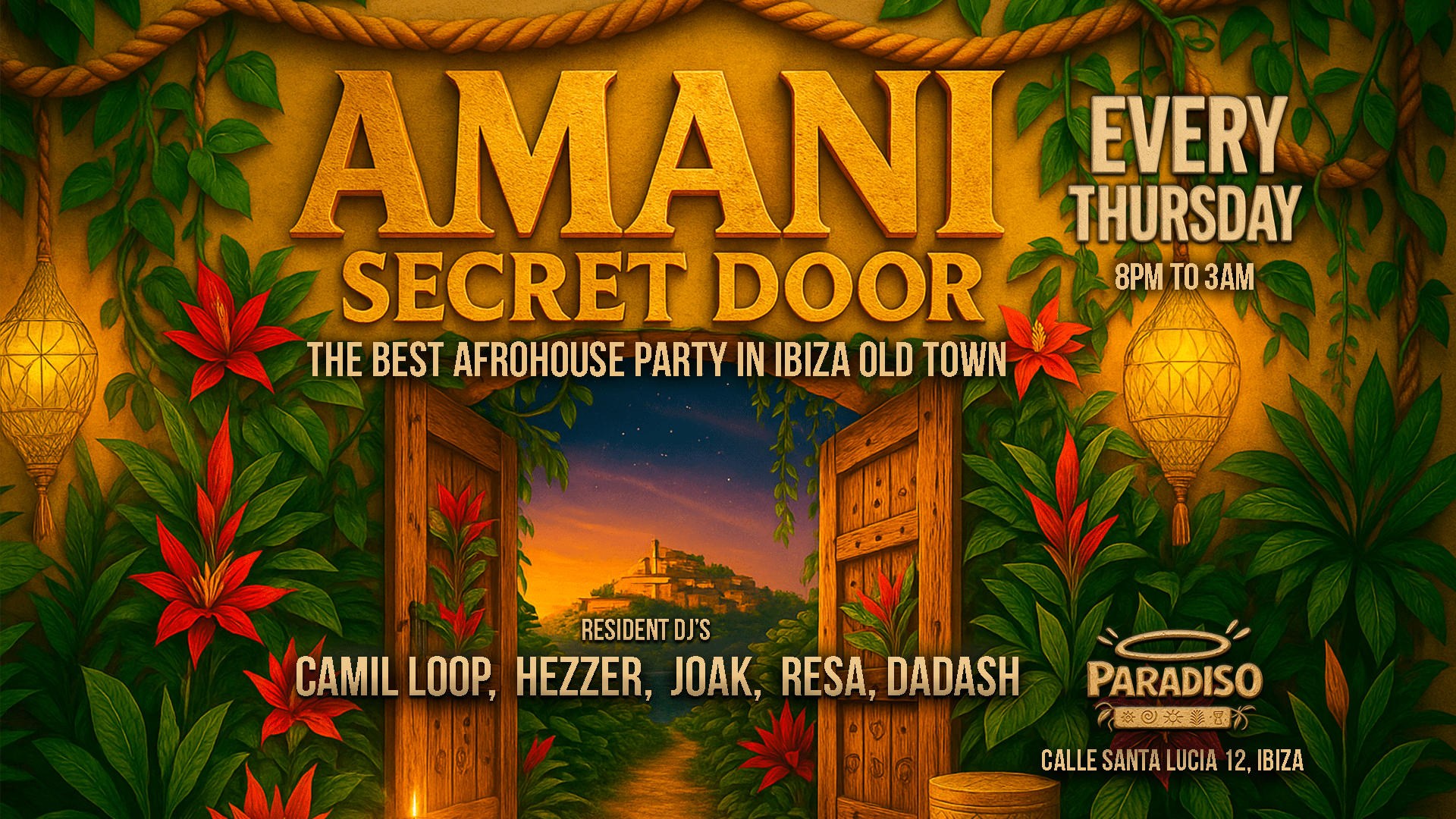 Amani Secret Door Rooftop Paradiso 12 June Cover