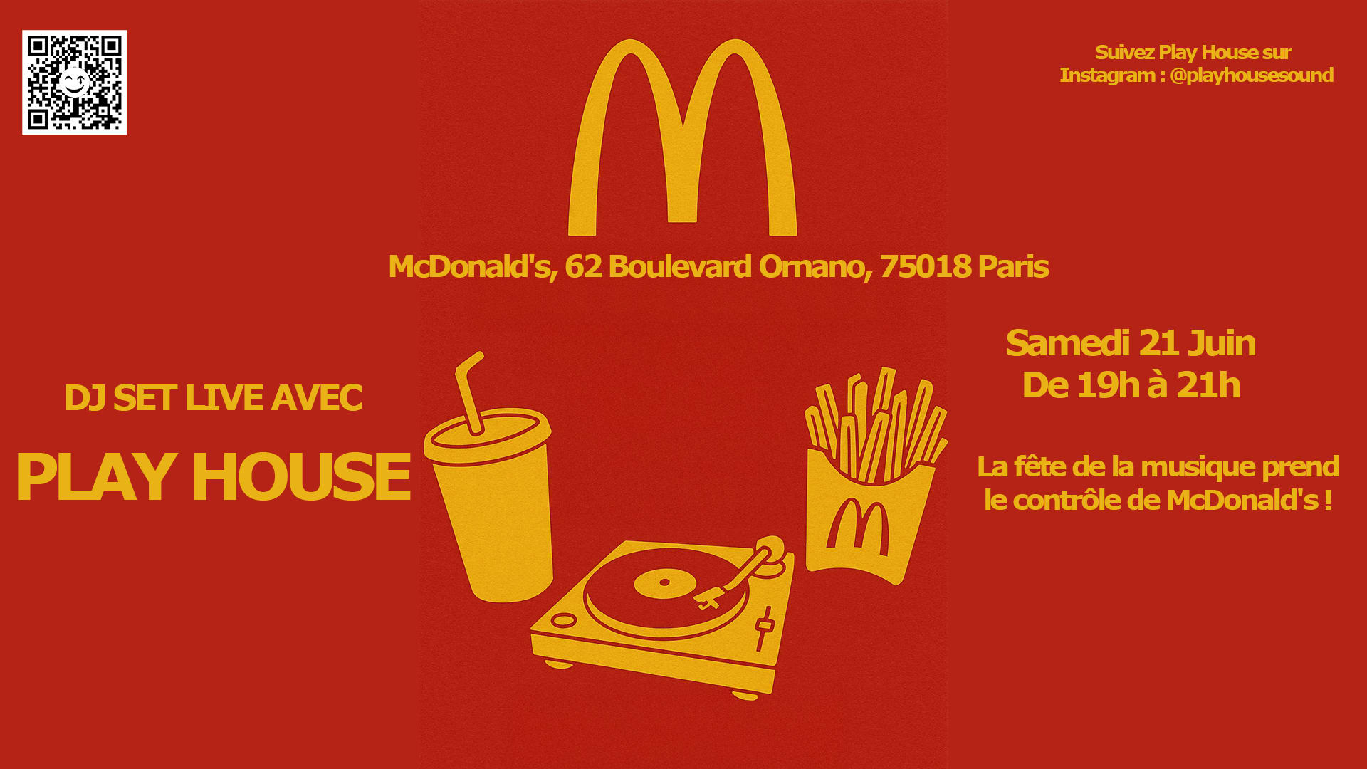 Play House - Fête De La Musique Chez Mcdonald's Cover