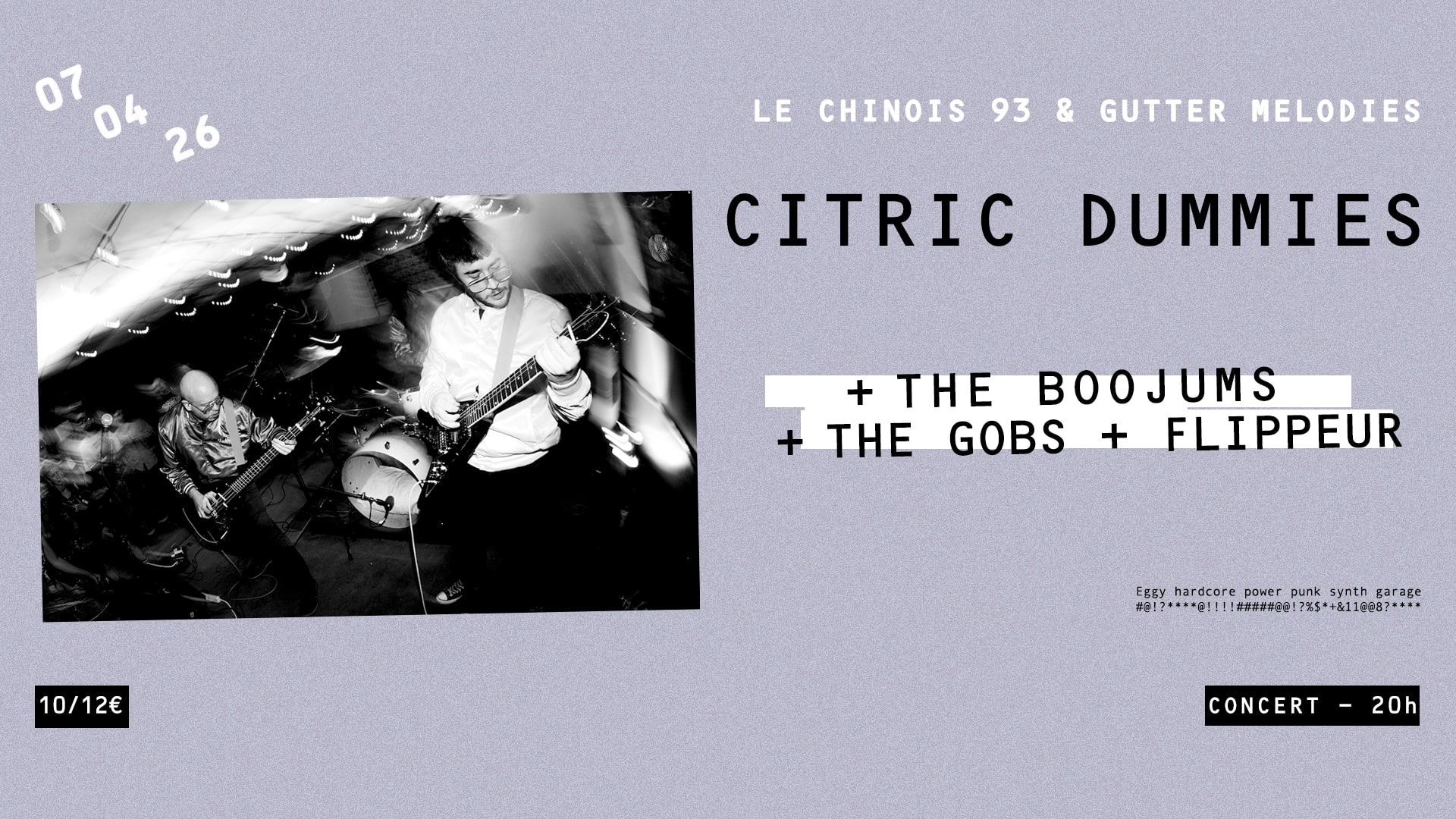 Citric Dummies + The Boojums + The Gobs + Flippeur Cover