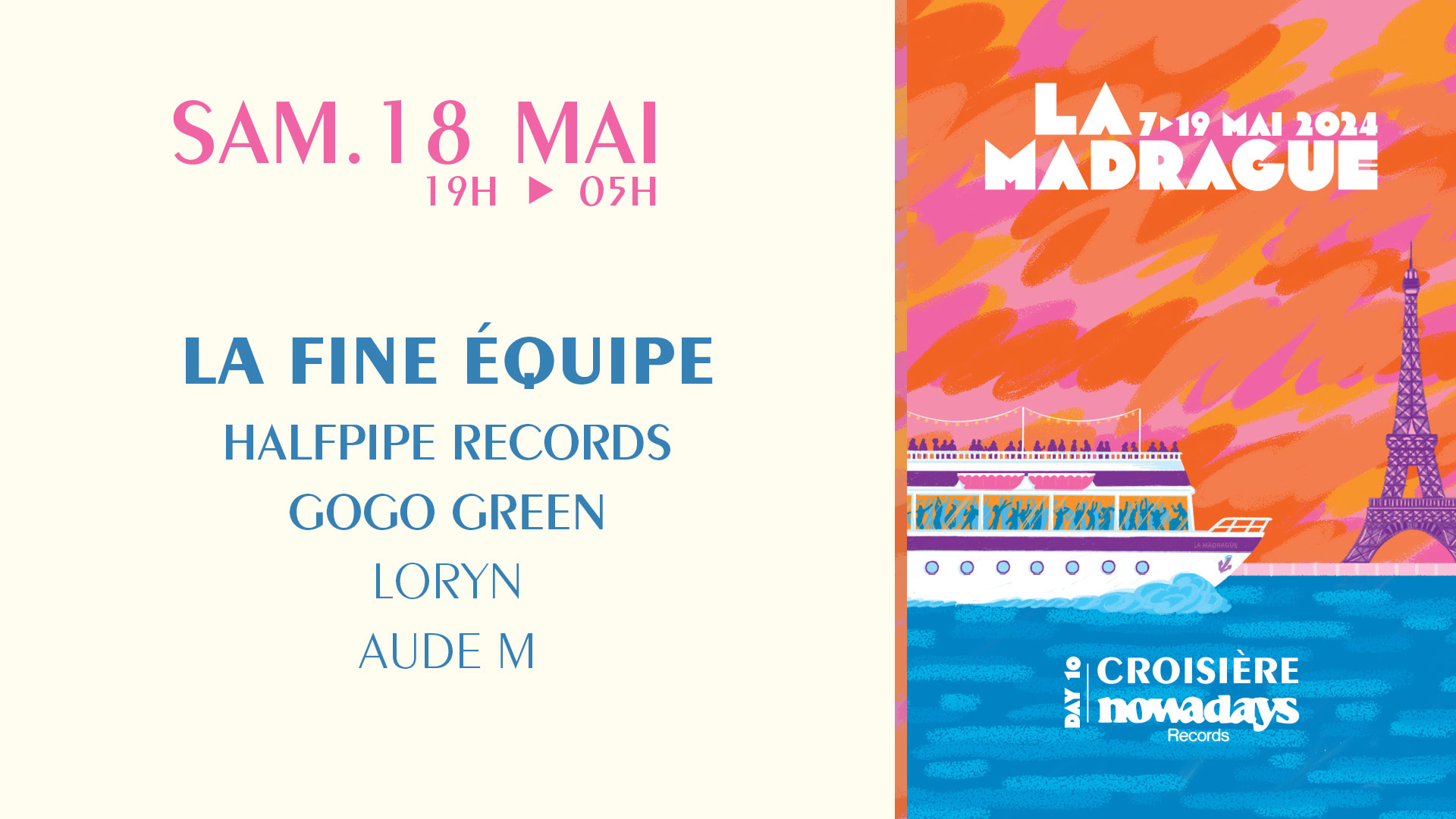 La Madrague X Nowadays Records : La Fine Équipe, Halfpipe... Cover