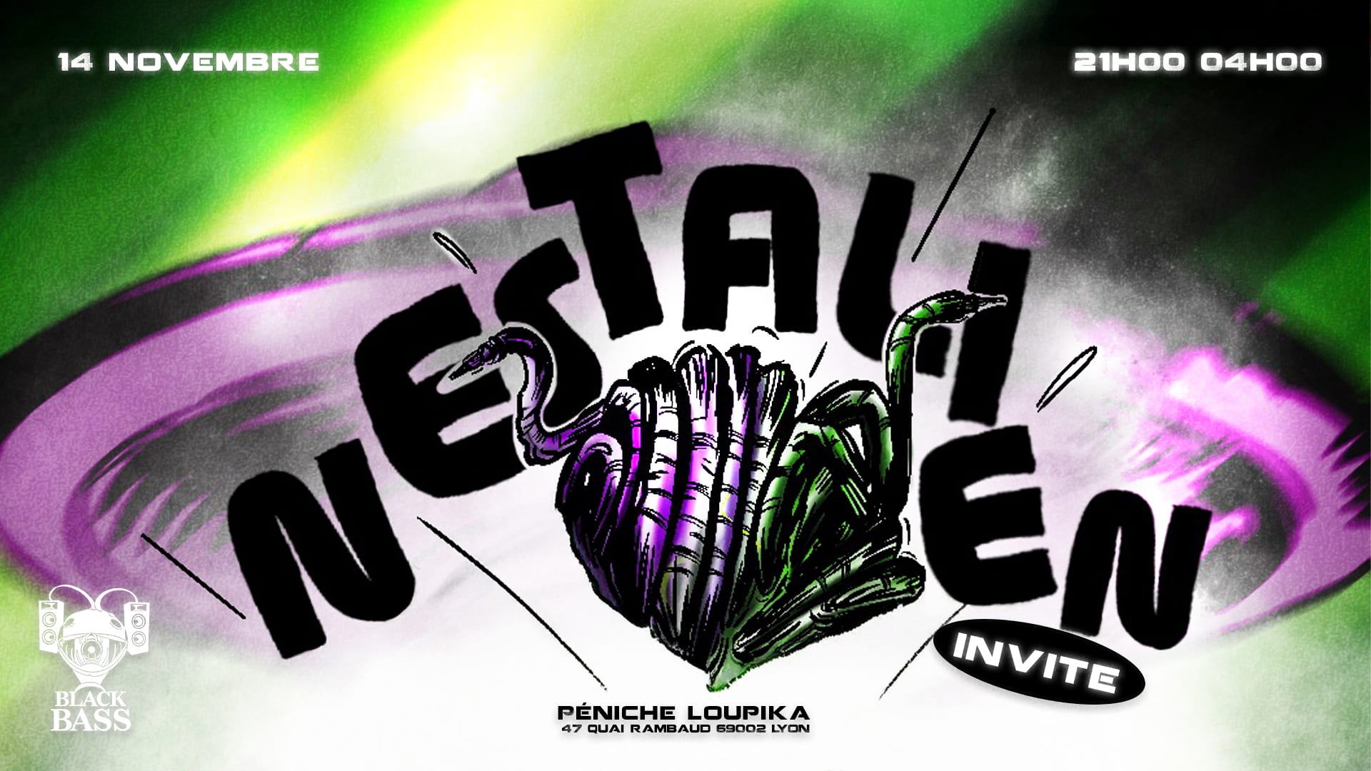 Nestalien Invite (Tiress, Tek Death, Animal Nocturne & More) Cover
