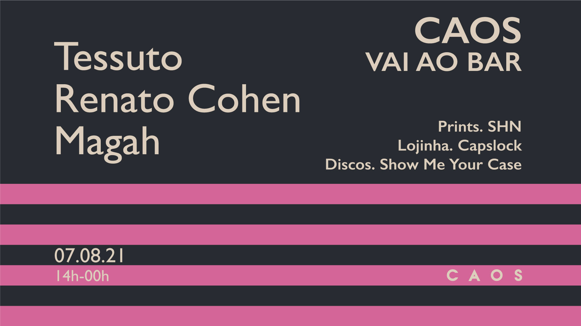 Caos Vai Ao Bar: Tessuto, Renato Cohen E Magah Cover