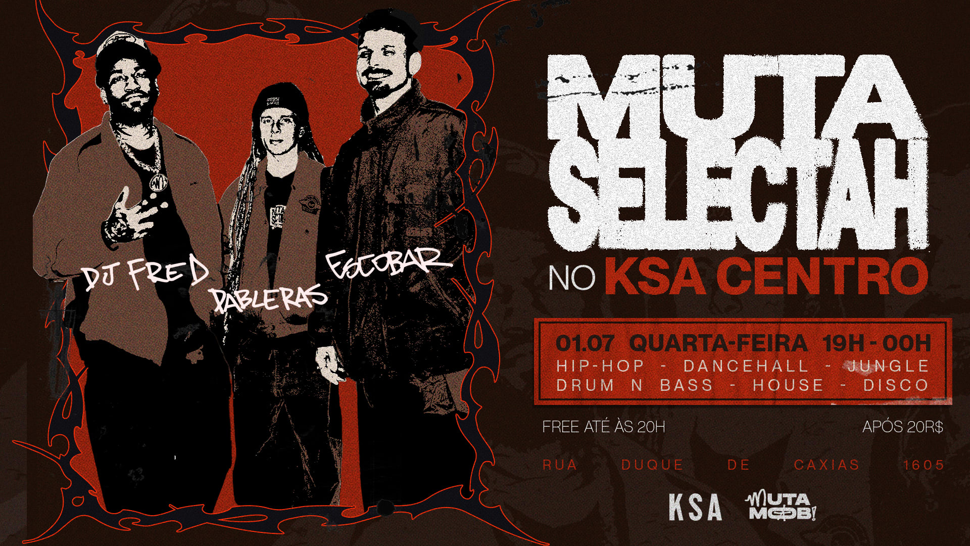 Muta Selectah Na Ksa! Dj Fred / Escobar / Pableras Cover