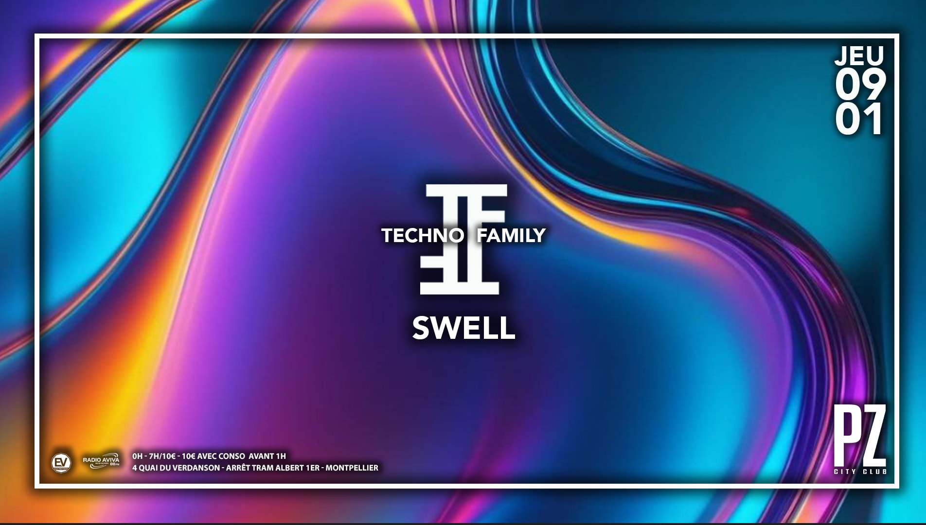 Techno Family X Swell X Pz City Club 09/01 Cover