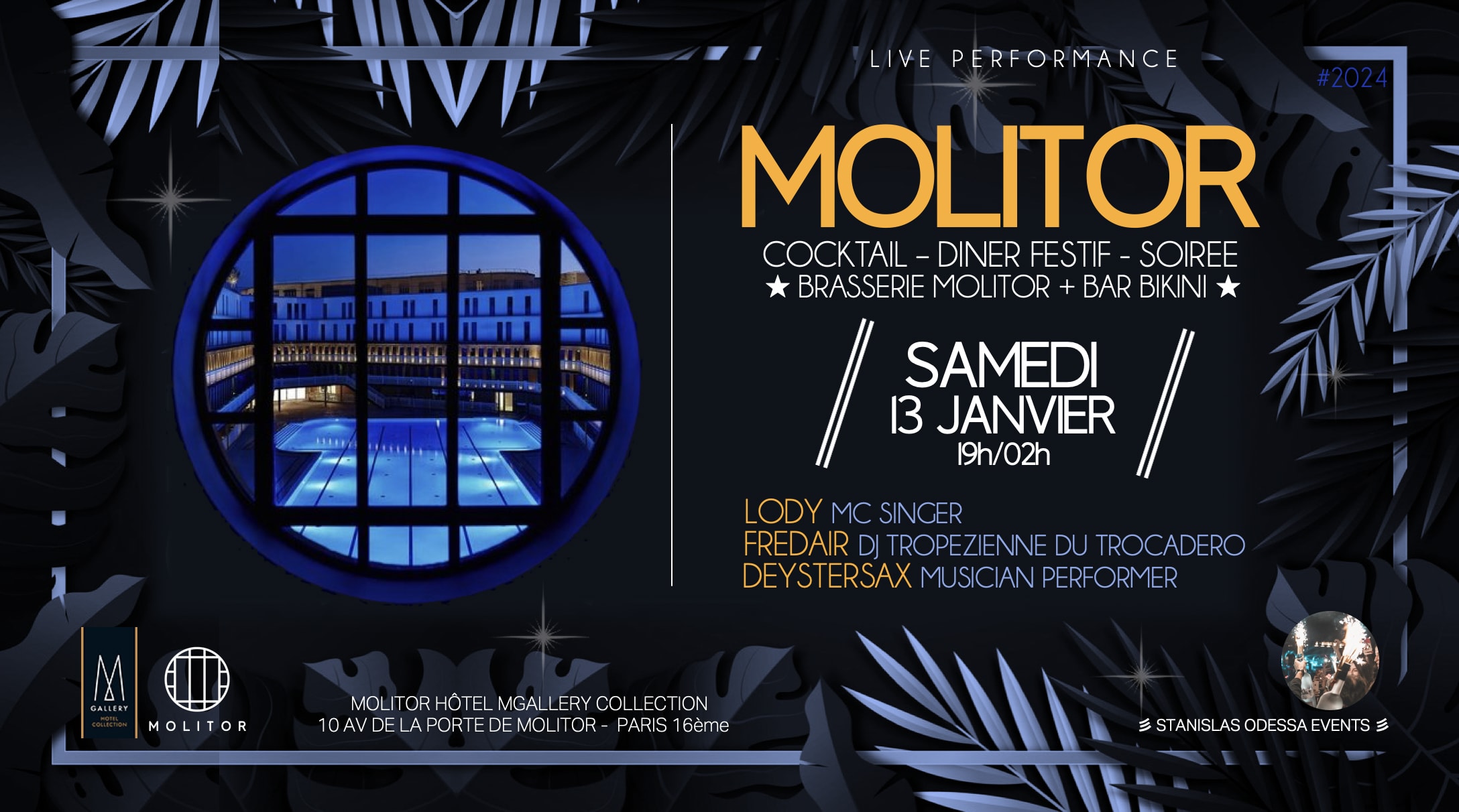 Molitor - Apero Cocktail X Diner Festif X Soiree Clubbing Cover