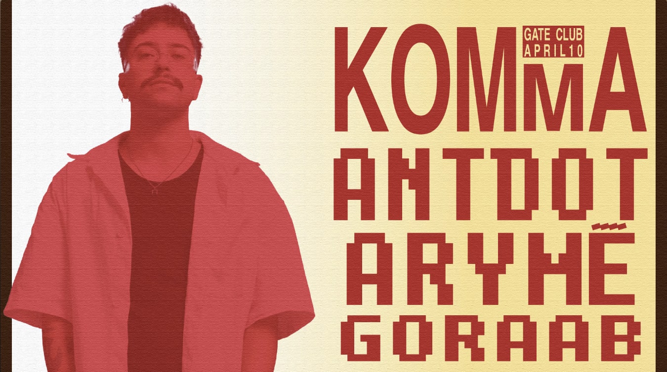 Ce Jeudi : Antdot, Arymé & Goraab X Kömma Au Gate Club Cover