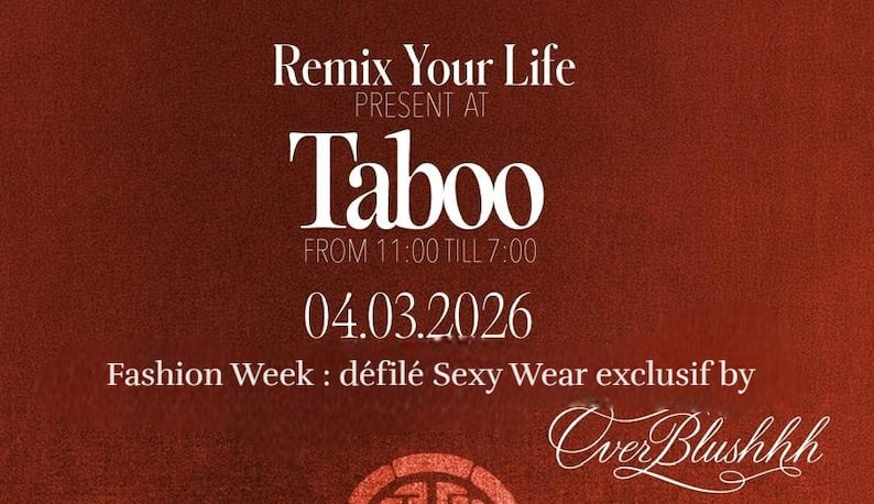 Remix Your Life X Overblushhh At Taboo Mercredi 4 Mars Cover