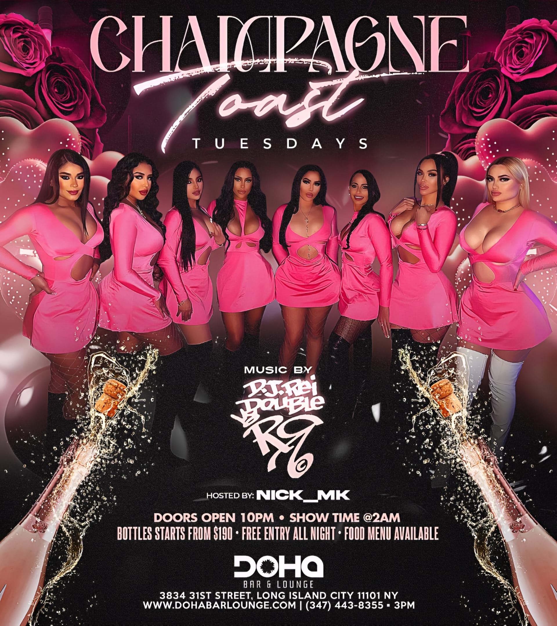 Champagne Toast Tuesdays At Doha Bar Cover