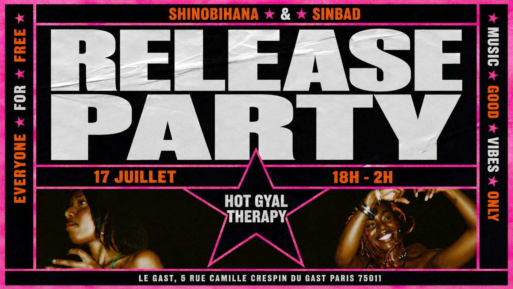 Hot Gyal Therapy Release Party Cover