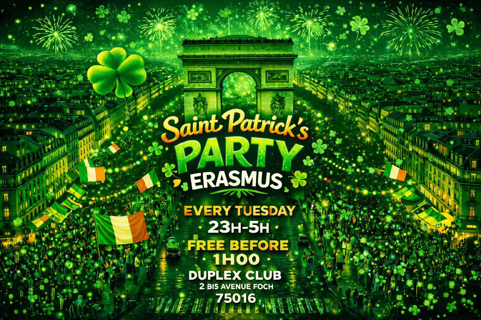 Erasmus Party Duplex Club - Edition St Patrick Cover