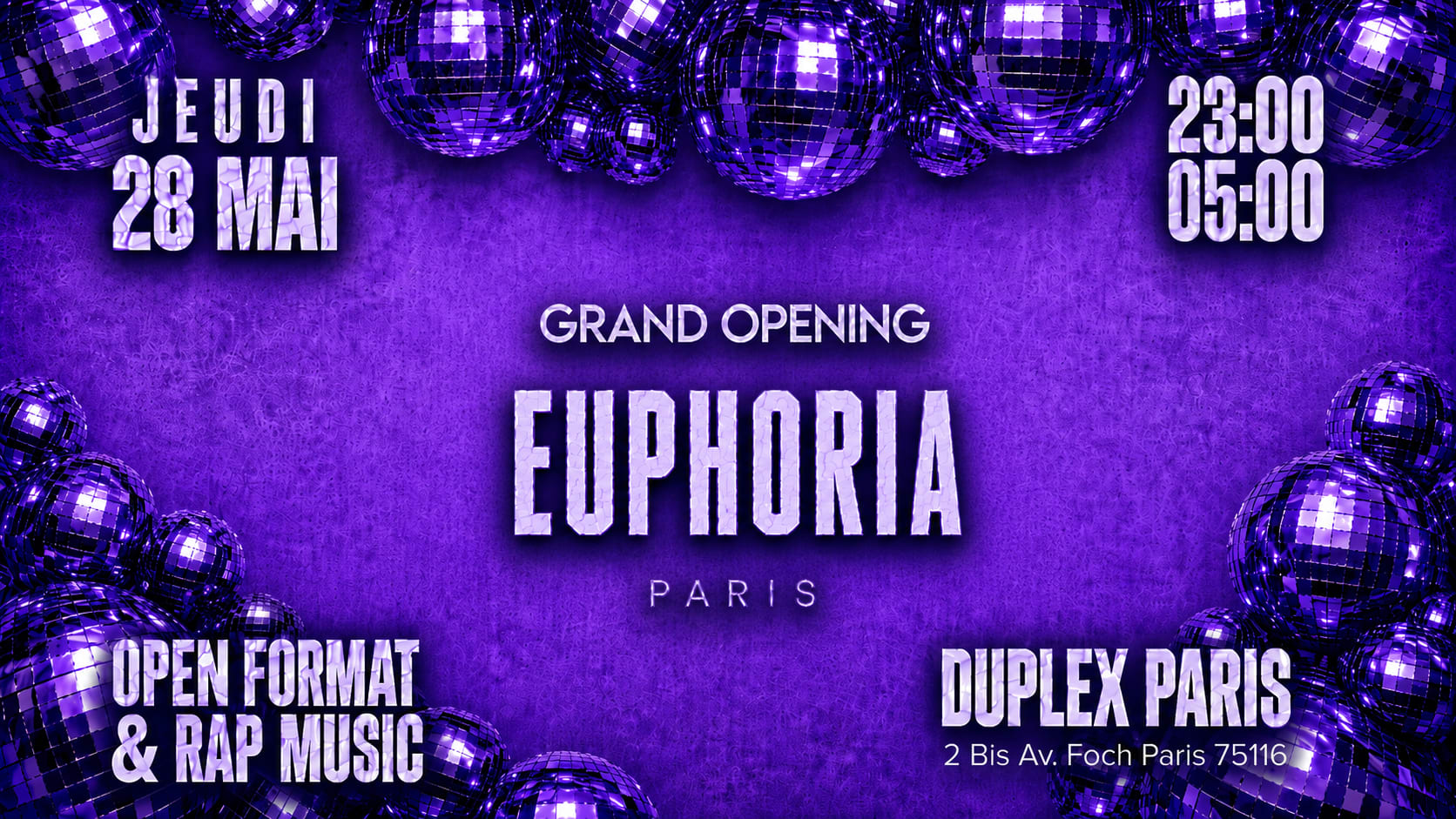 Euphoria Paris - Opening 28/05 Cover