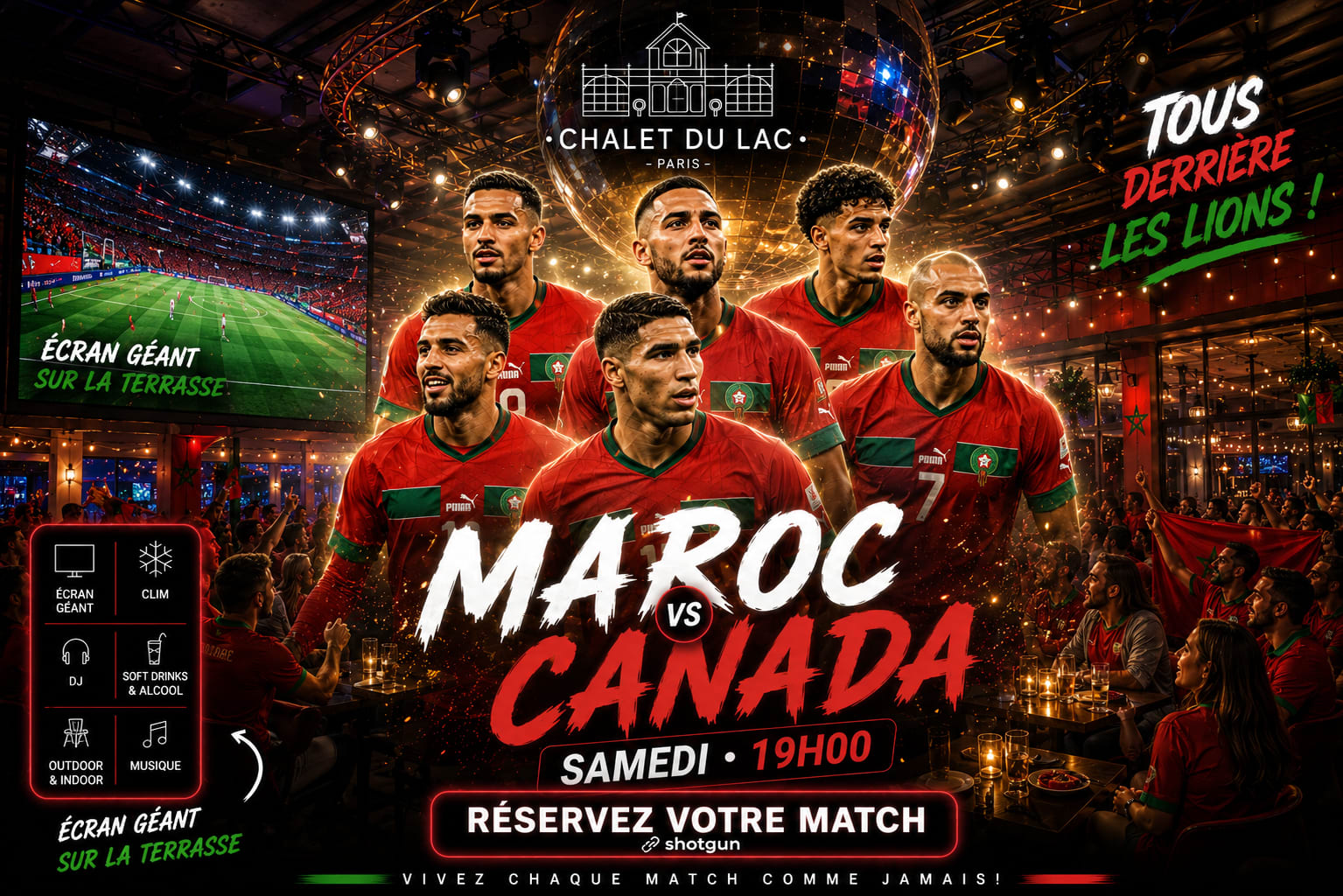 Fan Zone Cdm Maroc Canada - Chalet Du Lac Cover