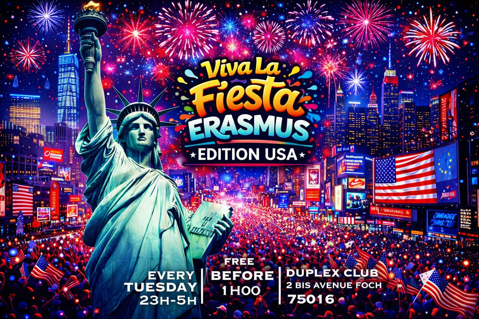 Erasmus Party -  Duplex Club - Edition Usa Cover