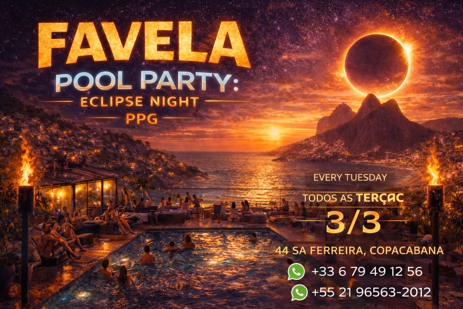 Favela Pool Party : Eclipse Night ! Cover
