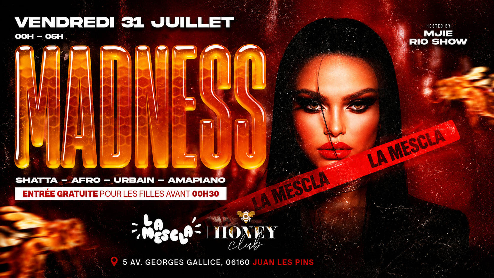 La Mescla X Honey Club Cover