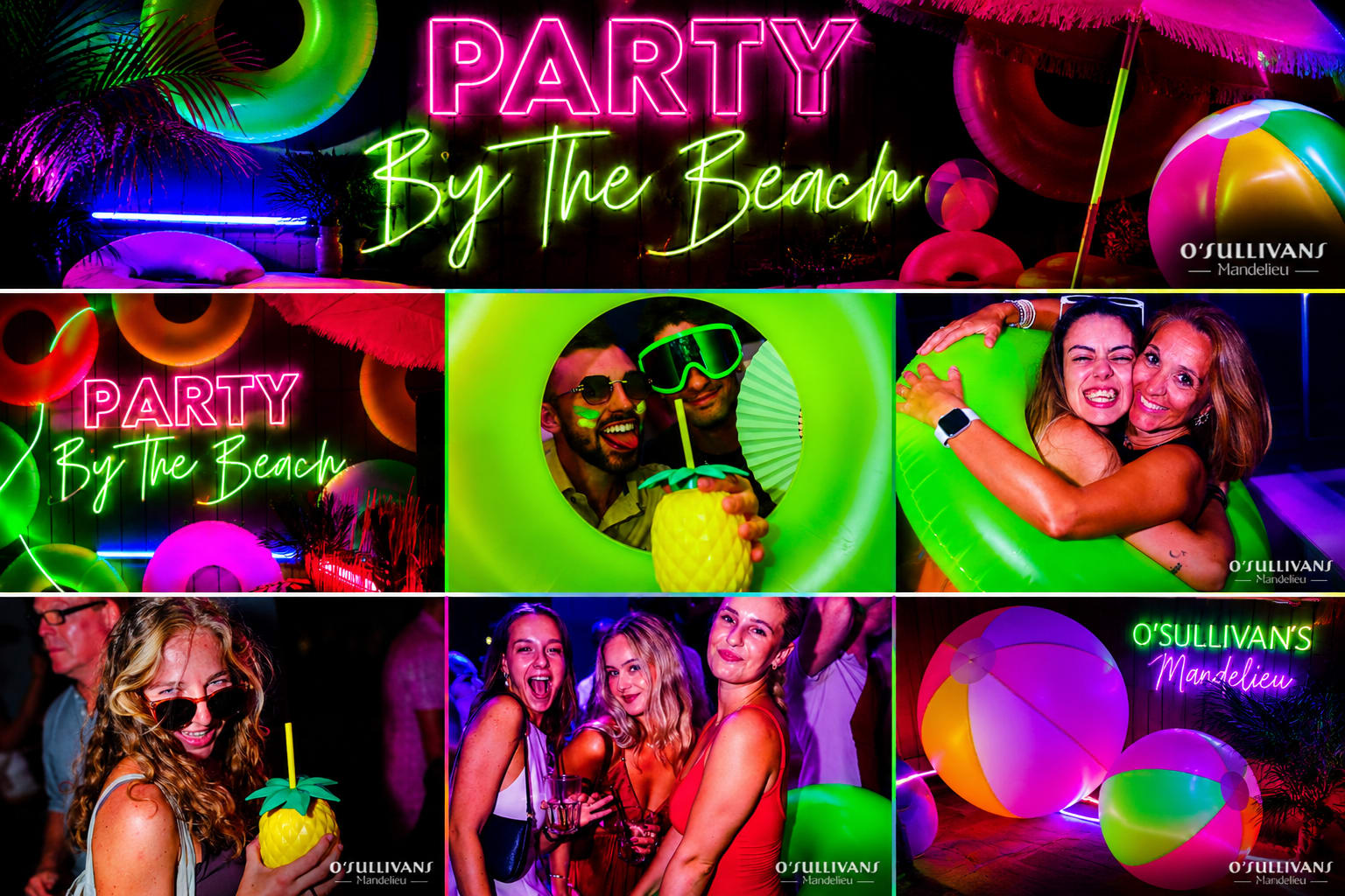 Neon Beach Party - O'sullivans Mandelieu Cover