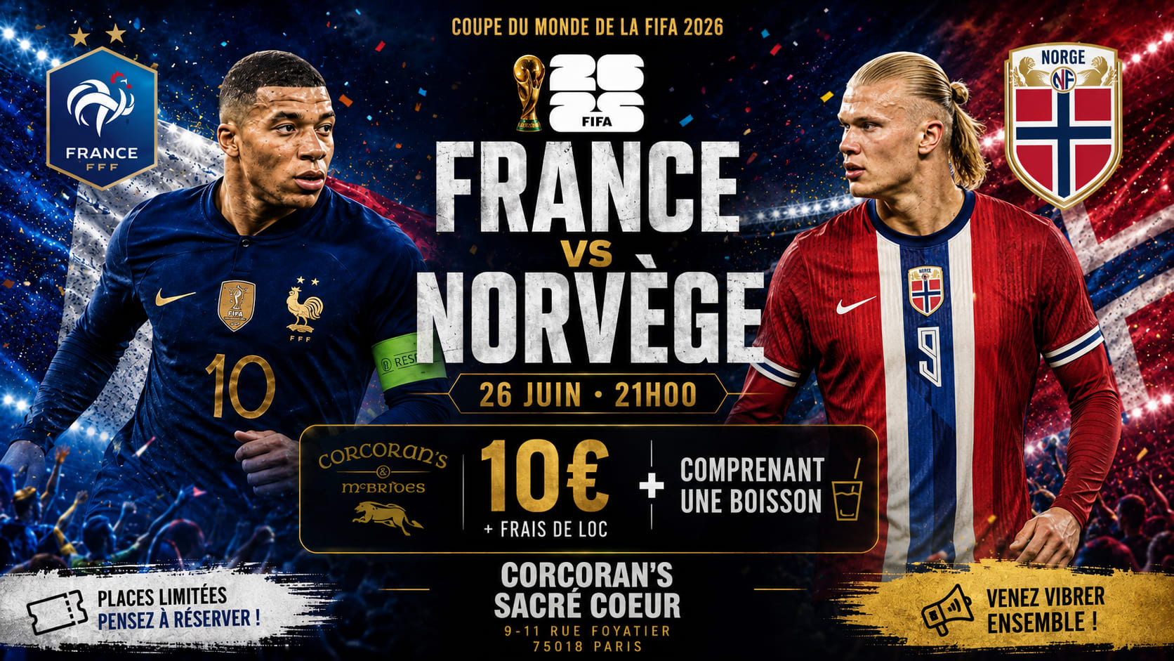 France Vs Norvege • Coupe Du Monde 2026 Cover