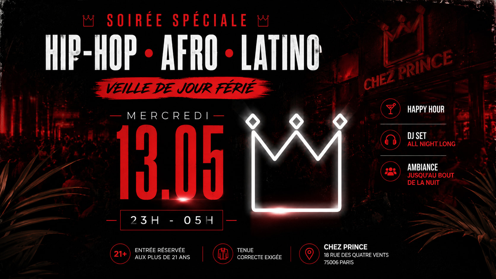 Veille De Jour Ferie - Chez Prince - Hip-Hop . Afro . Latino Cover