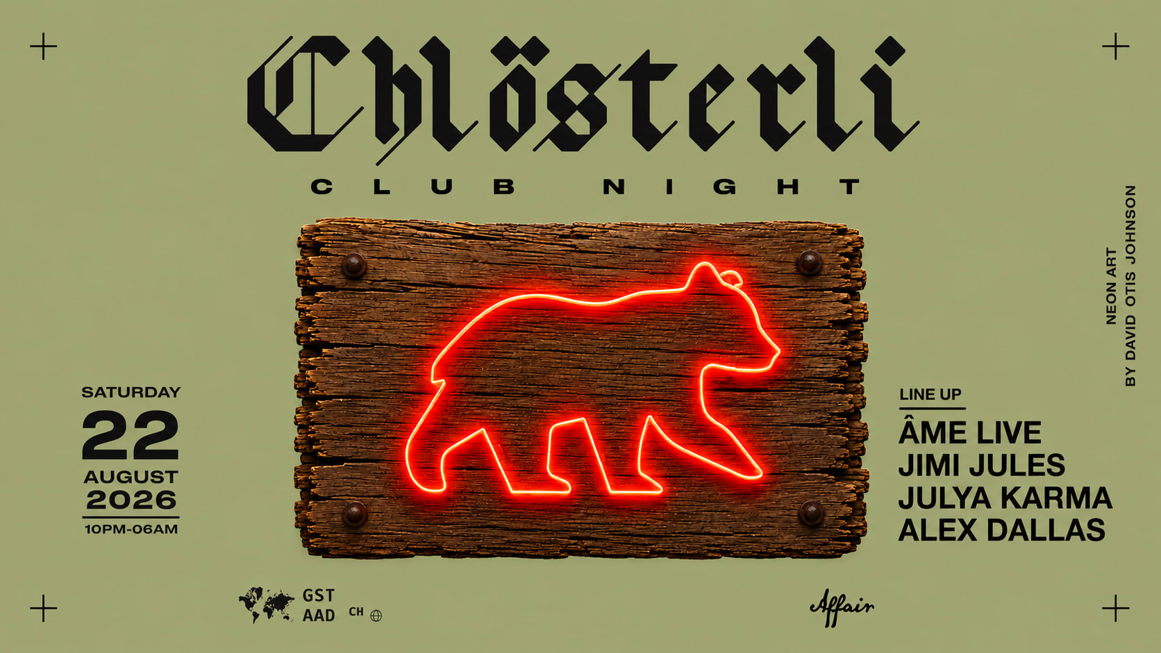 Chlösterli Club Night Cover