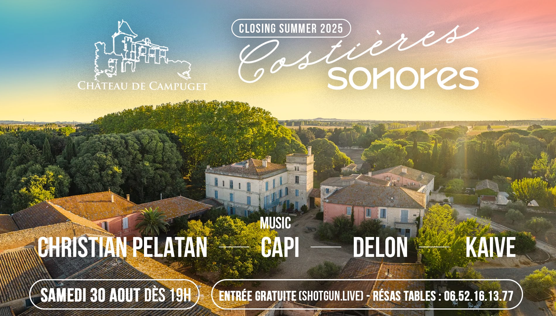 Costières Sonores Au Chateau De Campuget "Closing 2025" Cover