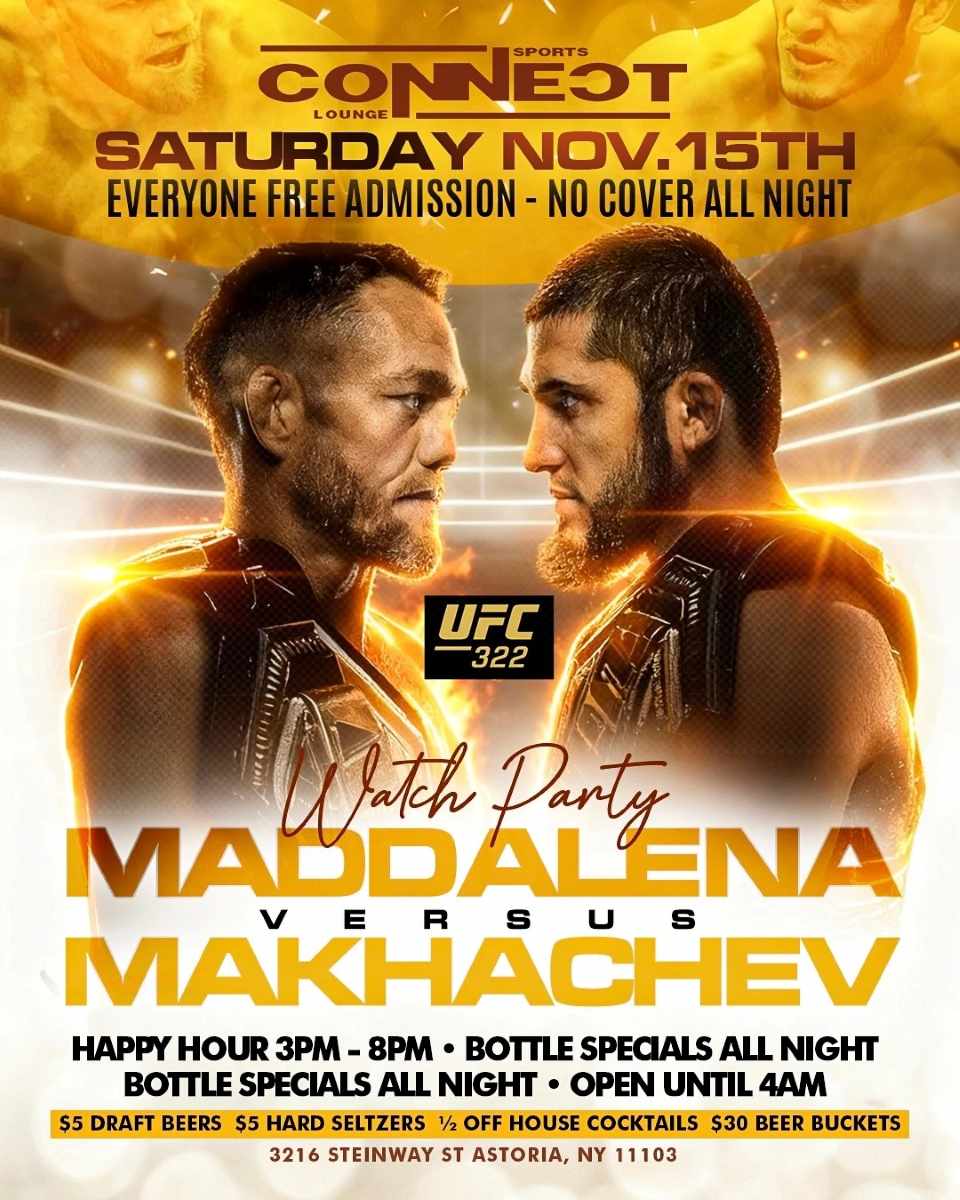 Maddalena Vs Makhachev Watch Party At Connect Astoria Cover