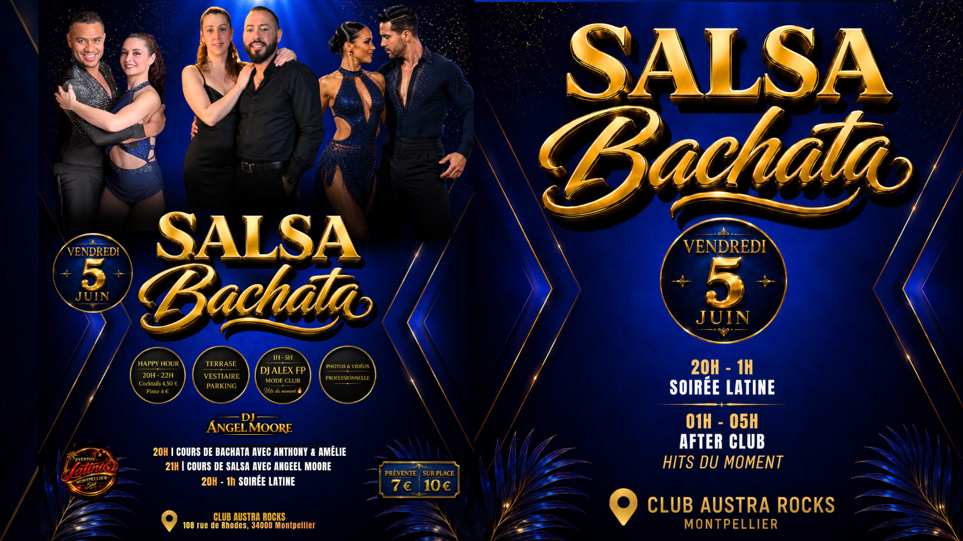 Soirée Salsa & Bachata- Vendredi 5 Juin Club Austra Rocks Cover