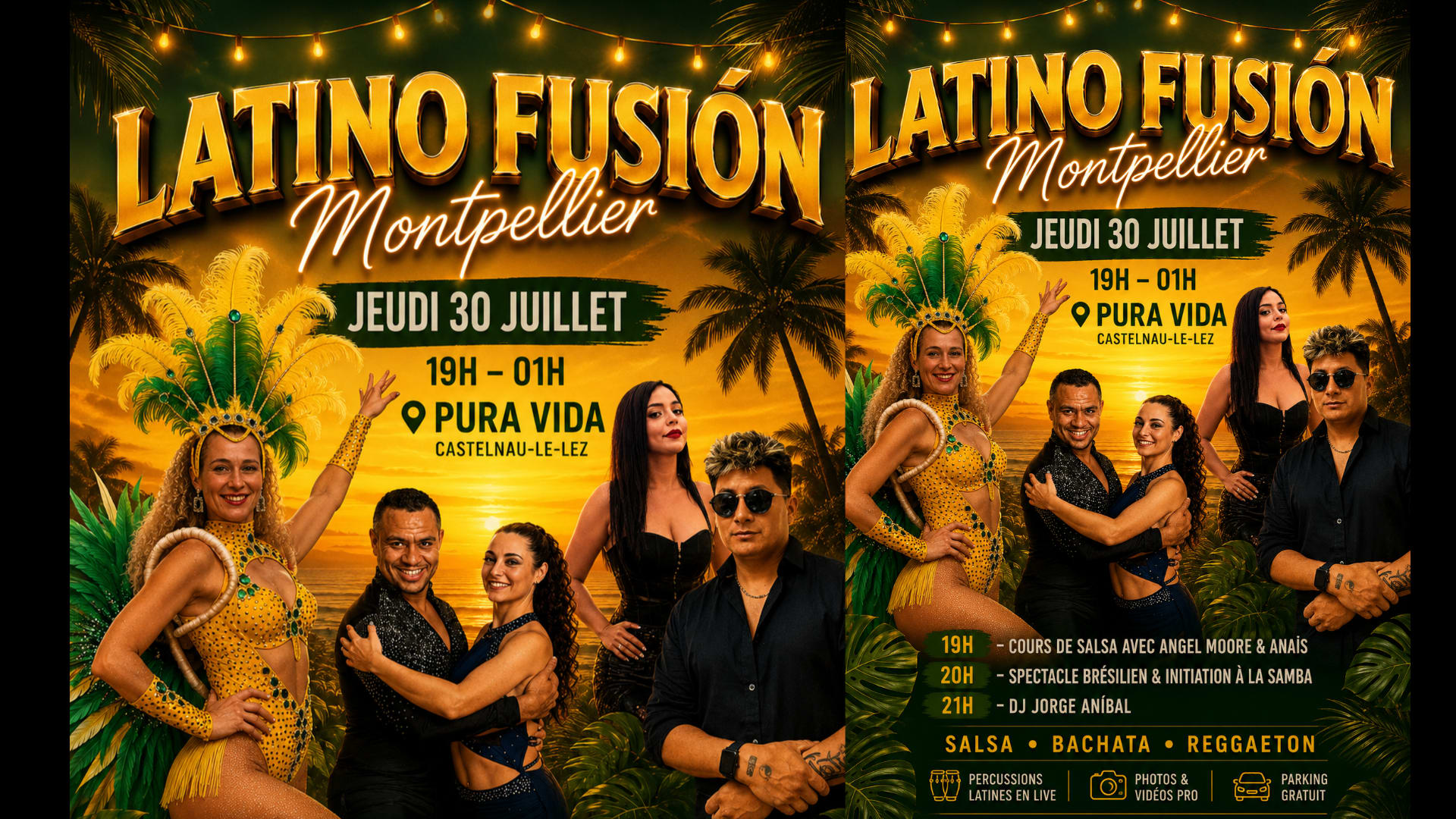 Latinofusion | Pura Vida Mtp•Cours Salsa•Show Brésilien • Dj Cover