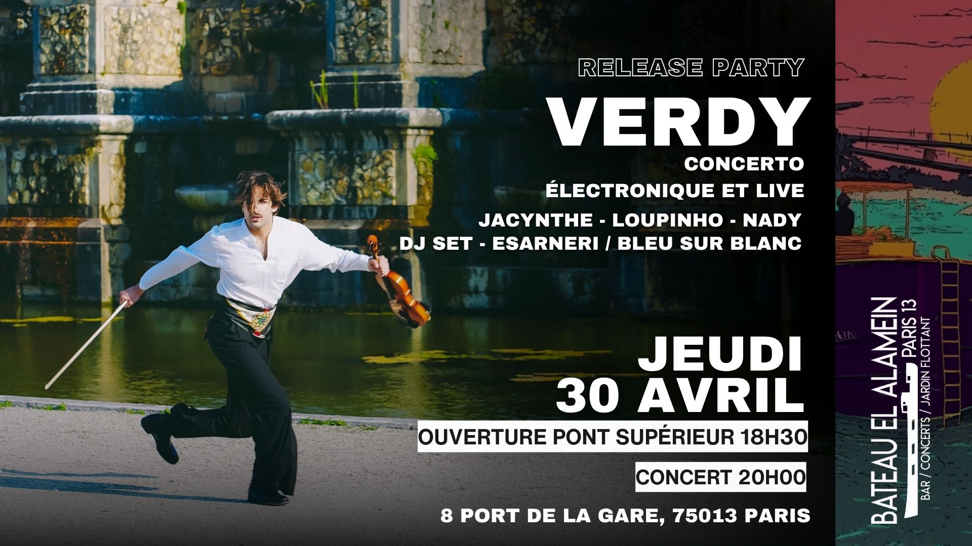 Jeu 30/04: Verdy - Release Party Cover