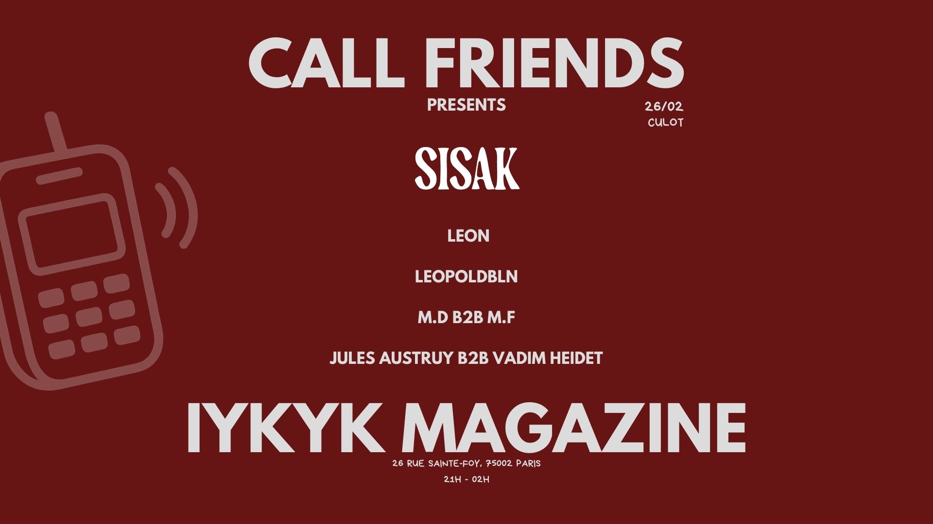 Call Friends X Iykyk Cover