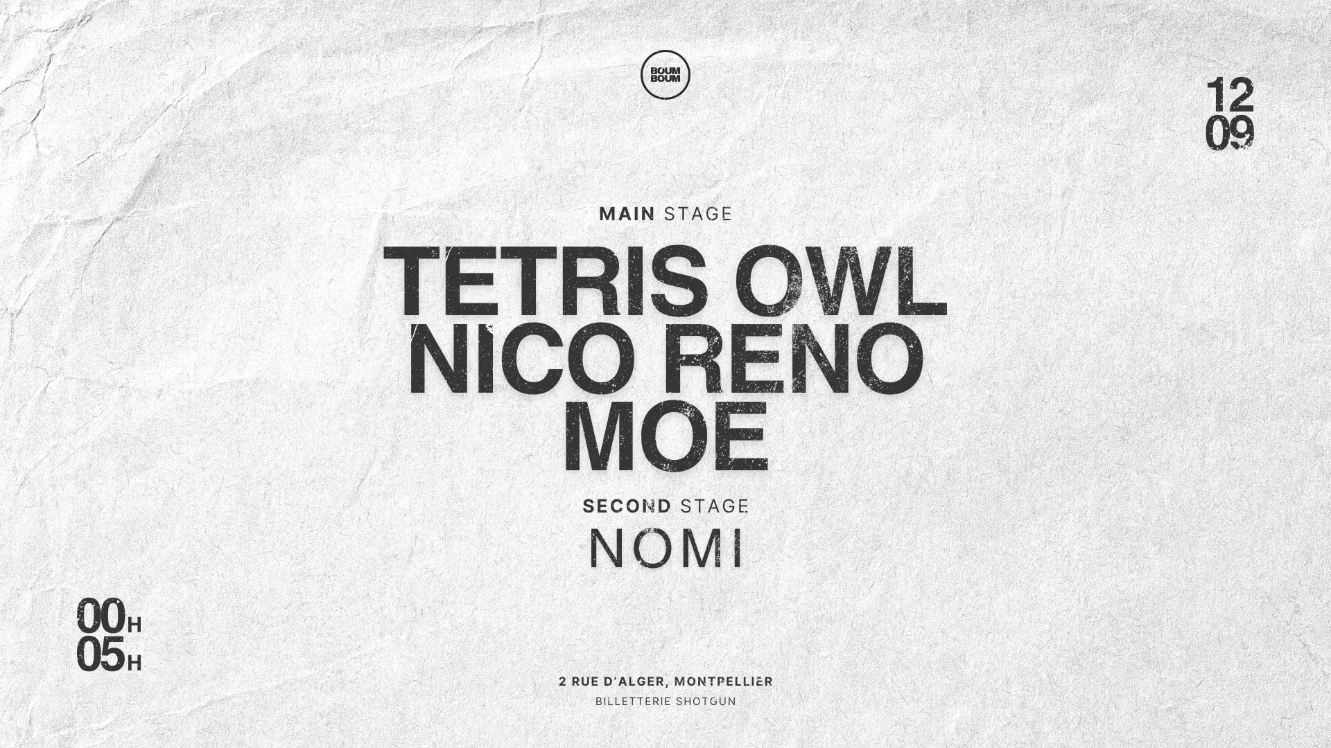 Boum Boum : Tetris Owl - Nico Reno - Moe Cover