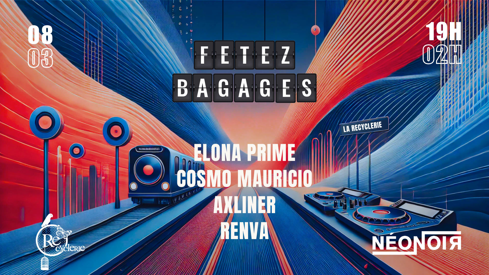 Fêtez Bagages! - Néon Noir /W Elona Prime Cover