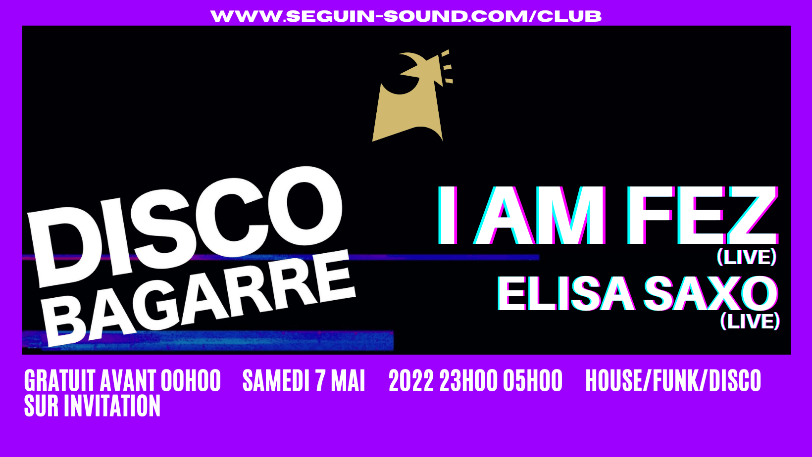 I Am Fez & Elisa Saxo Live W/ Disco Bagarre Cover