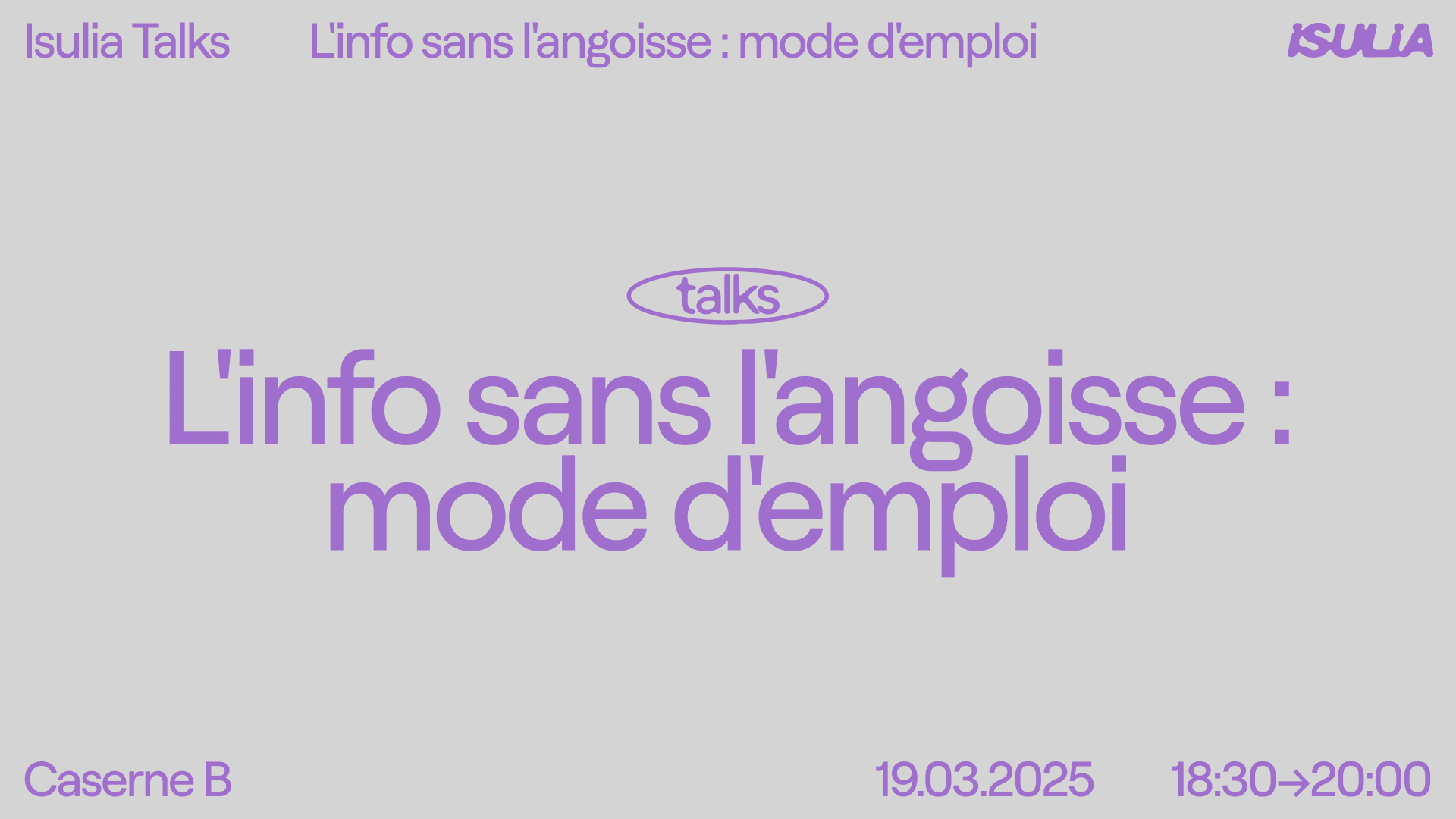 Isulia Talks ~ L'info Sans L'angoisse : Mode D'emploi Cover