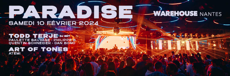 Paradise: Todd Terje, Art Of Tones & More - Warehouse Nantes Cover