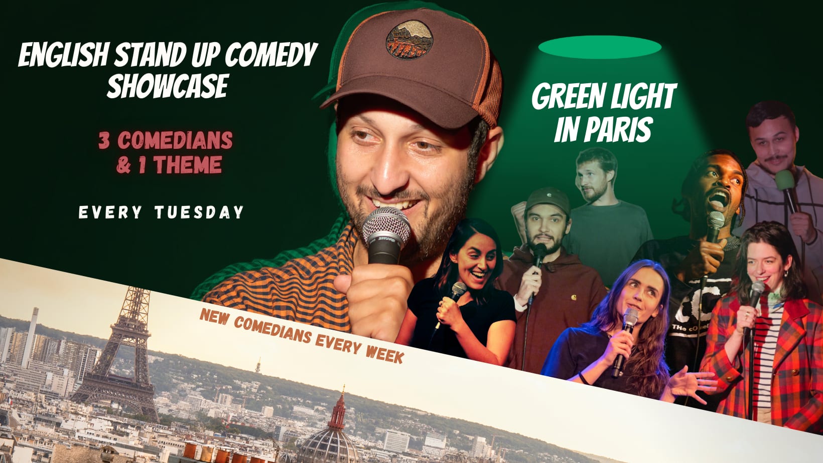 Standup Comedy In English : Green Light In Paris Cover