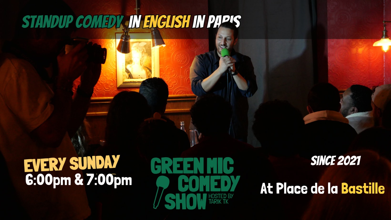 Stand-Up In English: Green Mic Comedy @Bastille Special Show Cover