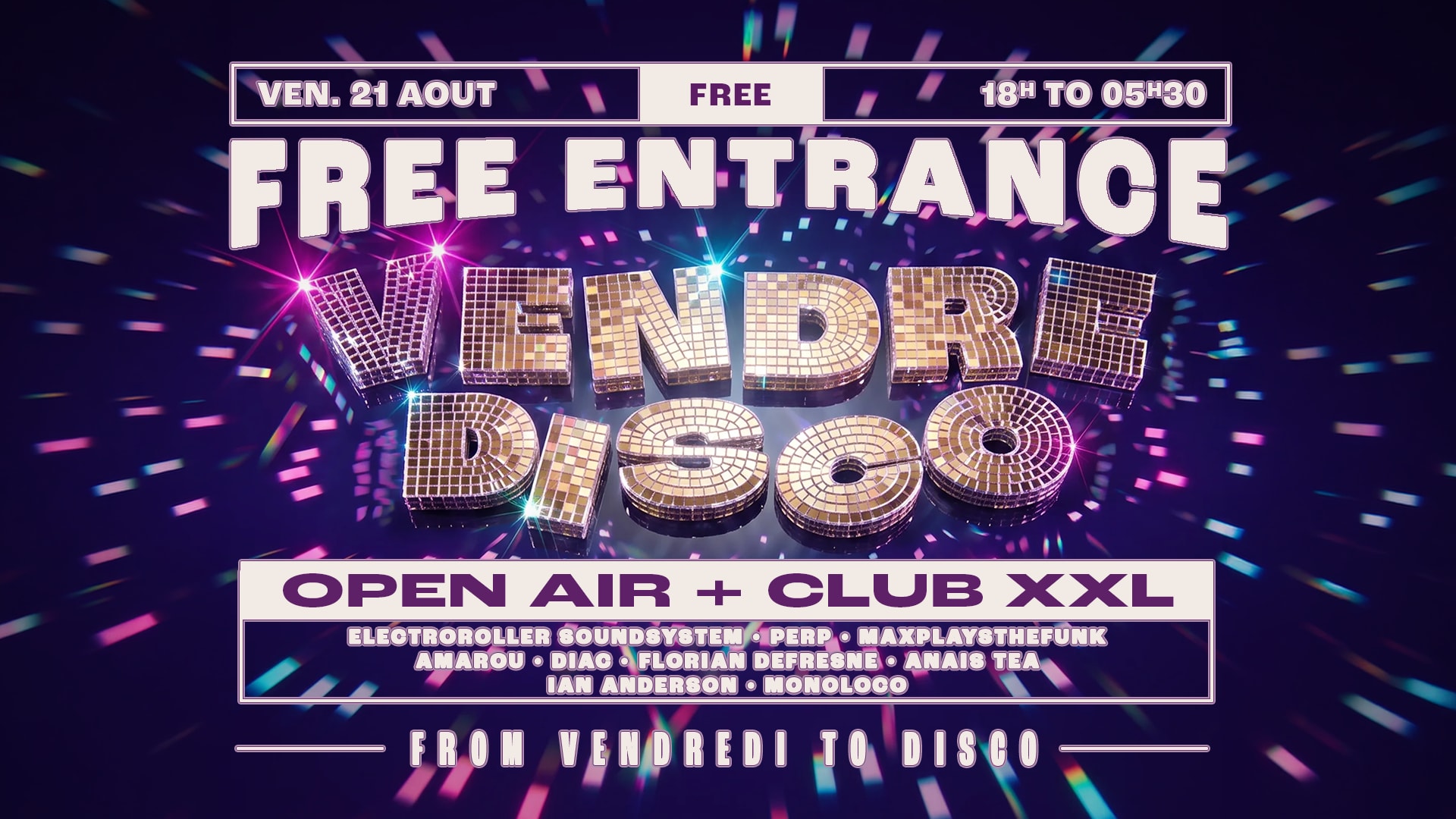 Vendredisco · Free Open Air & Club Xxl Cover