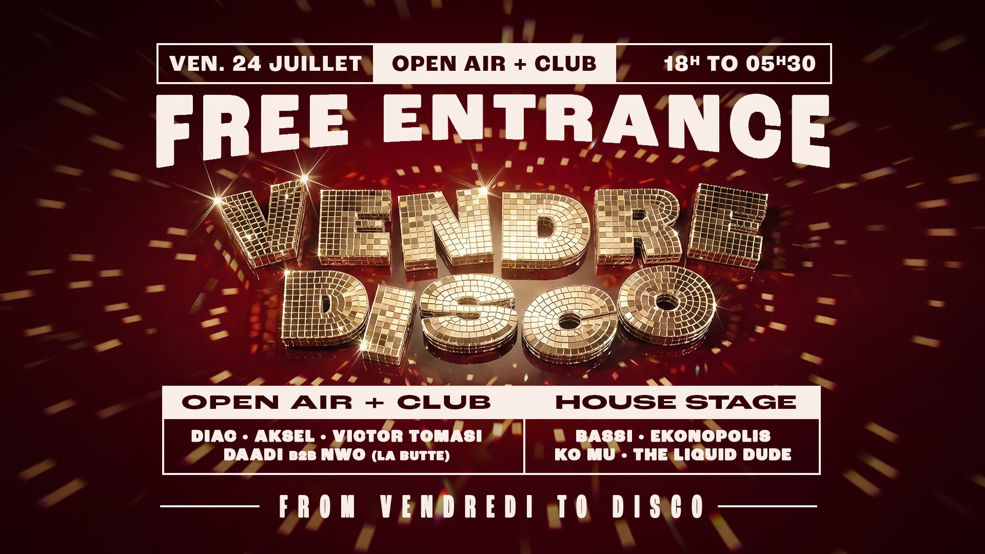 Vendredisco · Free Open Air & Night Cover