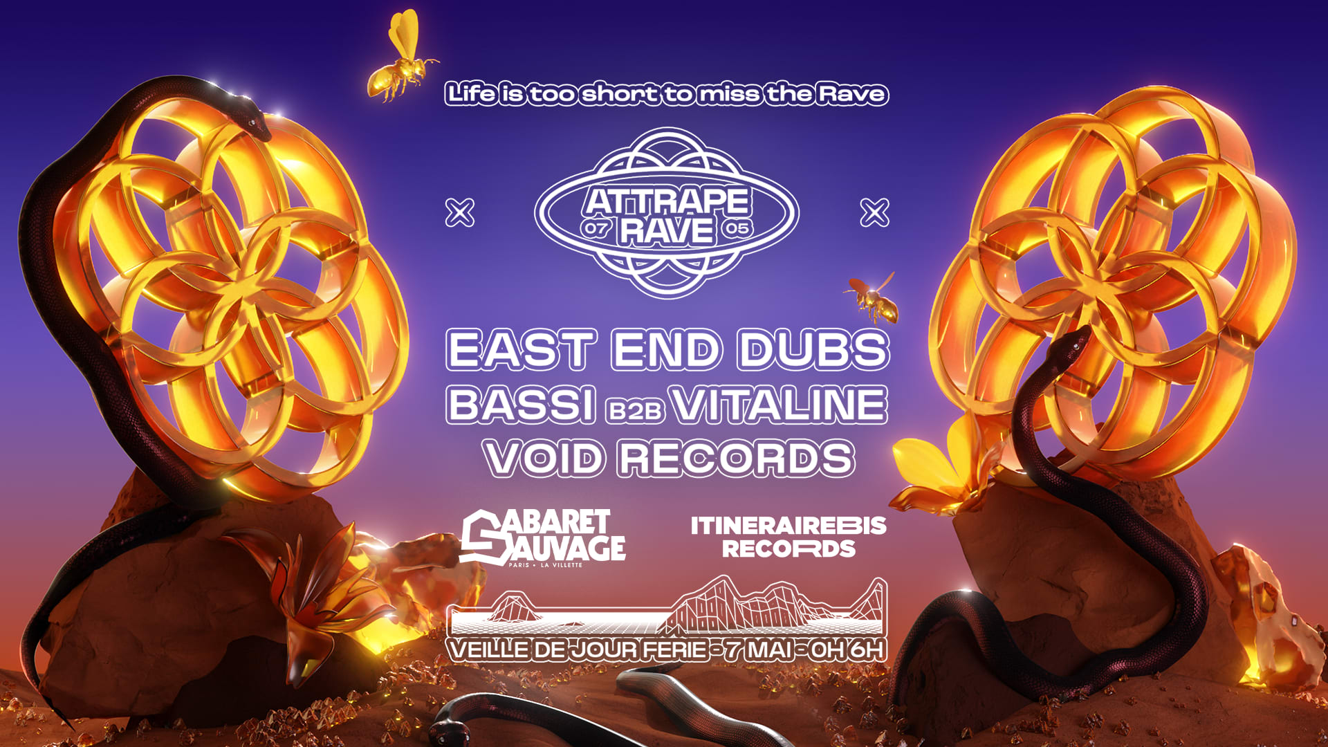Attrape Rave - East End Dubs, Vitaline, Bassi, Void Records Cover