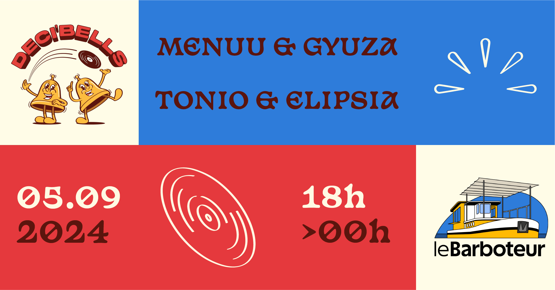 Deci'bells @ Barboteur W/ Menuu Gyuza, Tonio & Elipsia Cover