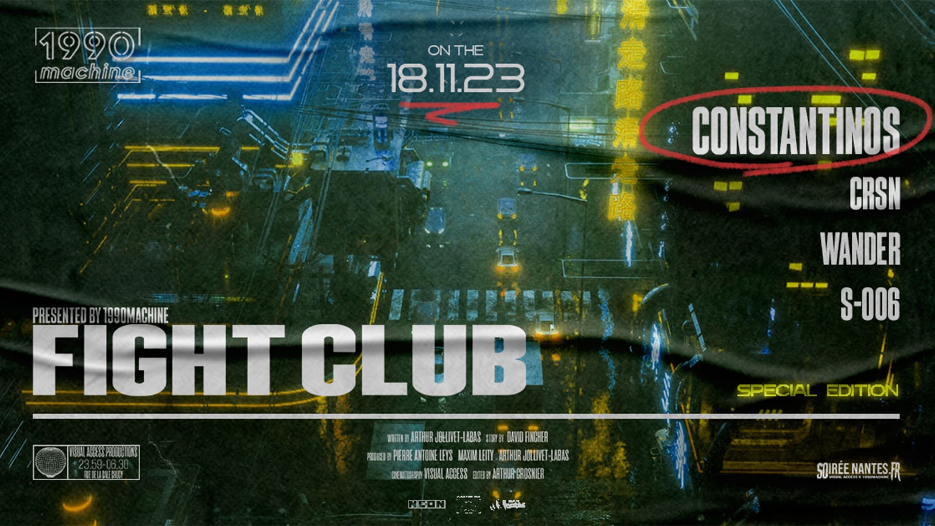 1990machine Présente : Fight Club #8 W/ Constantinos Cover