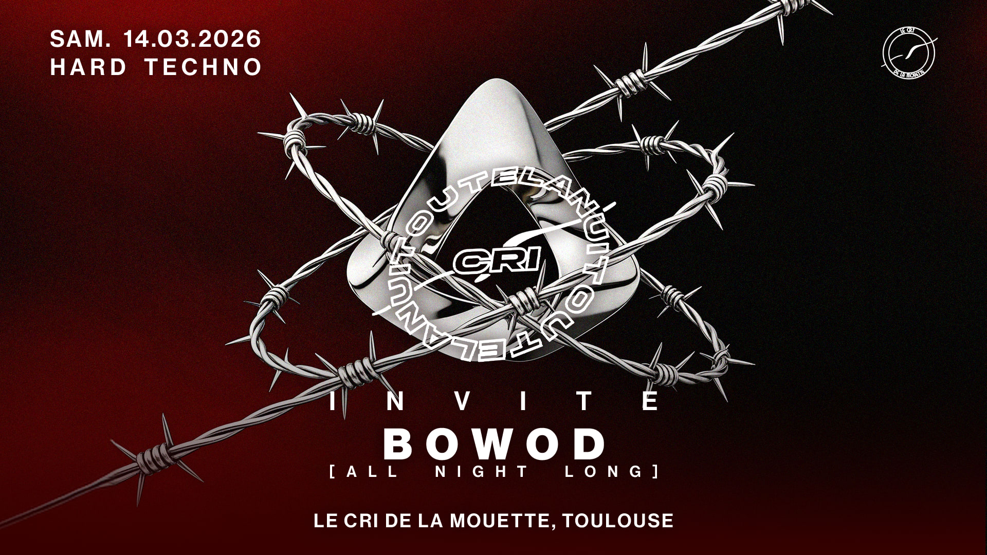 Cri Toute La Nuit Inv. Bowod All Night Long (Techno To Hard) Cover