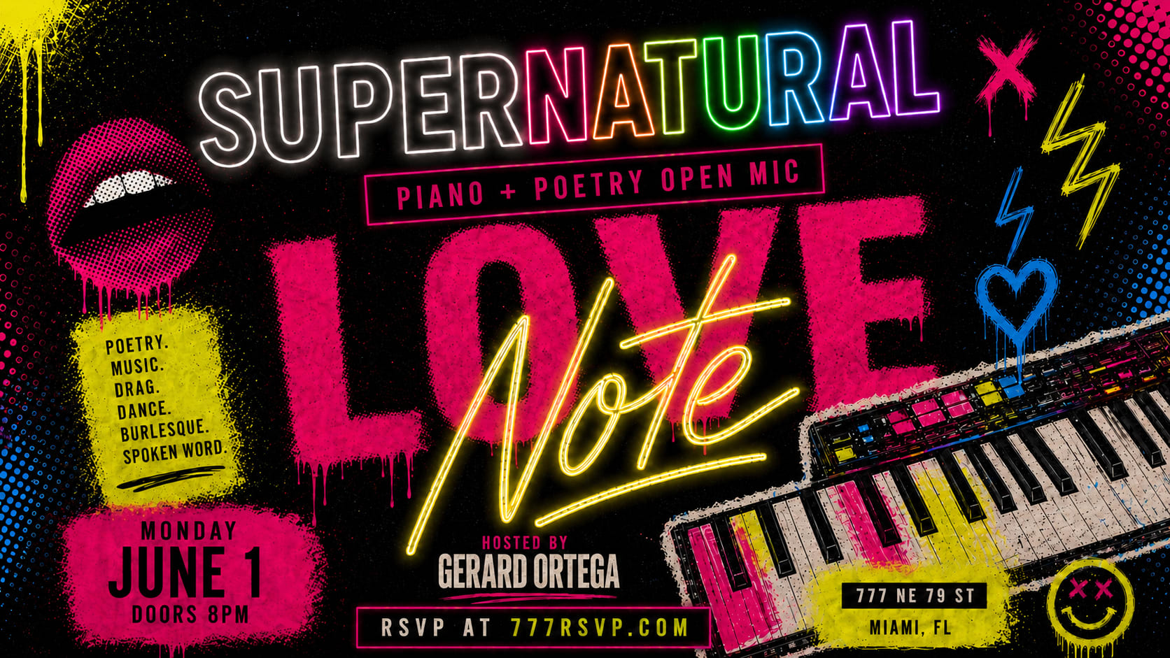 Love Note: Piano + Poetry Open Mic Cover